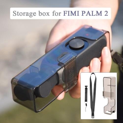 Storage Box Lens Cap for FIMI PALM 2 Pocket Gimbal Camera Lens Protective Case Cover Portable with Lanyard Anti-collision Mount