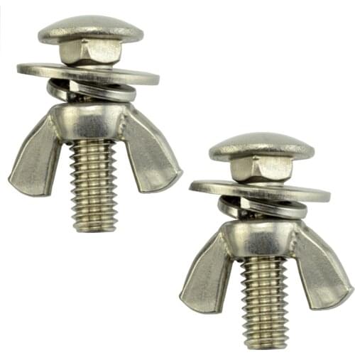 Stainless Steel Tech Diving Butterfly Screw Bolts Wing Nuts Tech Diving Backplate Screws