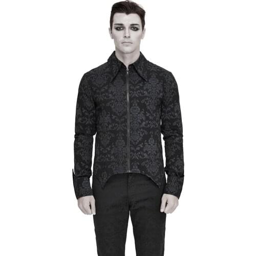 Mens Shirts High Quality Fashion Men Long Sleeve Shirt Gothic Man Blouse Tops Autumn Casual Mens Shirt New Style