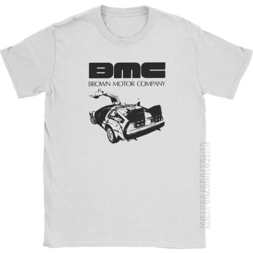 Back To The Future T Shirt Time Machine Men Brown Motor Company T-Shirt Vintage O Neck Short Sleeve Tops 100% Cotton Tees