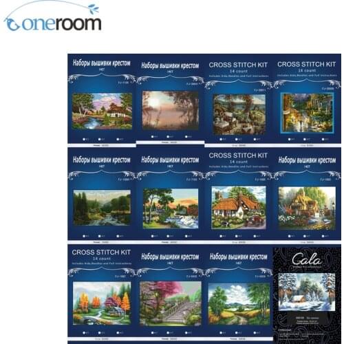 Spring Country Similar DMC threads handmade Counted Cross Stitch Needlework Set Embroidery Kit Home Decoration 14CT