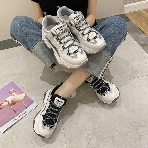 2020 new spring and autumn fashion Daddy shoes platform height leisure sports shoes versatile network running shoes X535