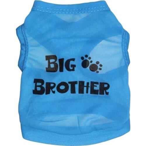 Pet Clothing Dog Clothing Breathable Comfortable Polyester Big Brother Pet Vest Spring Summer Dog Costumes for Small Dogs
