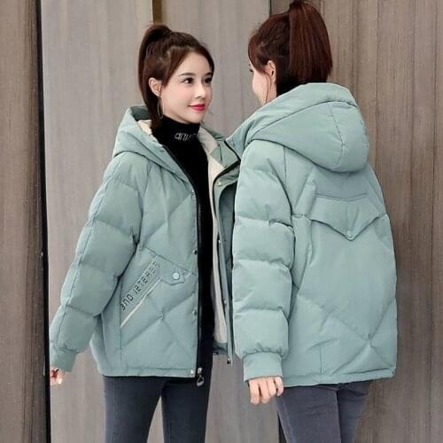 Cotton Padded Clothing Womens Middle Long 2020 Winter New Womens Clothing Korean Version Small Print Cotton Padded Clothing