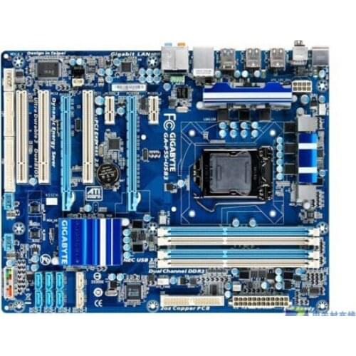Original motherboard for Gigabyte GA-P55-USB3 LGA 1156 DDR3 for i5 i7 cpu 16GB P55-USB3 P55 Desktop motherboard Free shipping