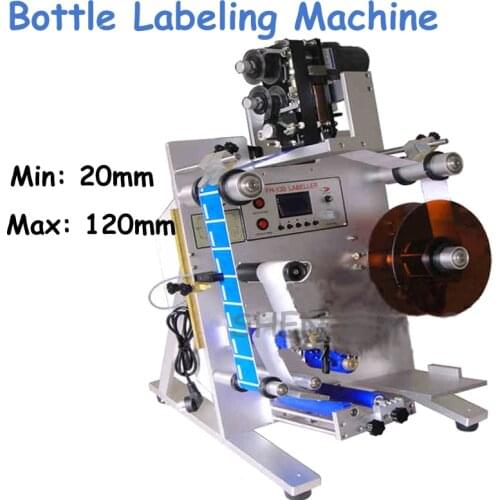 220V Semi-Automatic Labeling Machine Double-Label Stickers Round Bottle Labeling Machine With A Printer Marking Machine FH-130