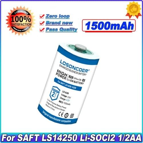 SAFT LS14250 Li-SOCl2 1/2AA Size R6 L14250 ER14250 14250 Battery For CNC Machine Tools Touch Screen Electric Meter Battery