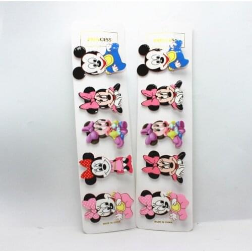 Disney Mickey Mouse Hair Clip Oversized Cute Cartoon Head Buckle Kids Headwear Girl Hair Accessories Set Duck Bill Clip Gift