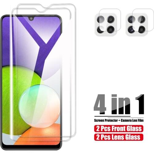 HD Protective Glass For Samsung Galaxy A22 Screen Protector For Samsung A22 4G 5G Camera Lens Protection Film Sansung Galax A 22
