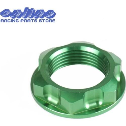 Green CNC Billet Steering Stem Nut For YAMAHA TTR250R 93-97 WR250R WR250X 08-11 Motocross Supermoto Enduro Motorcycle Dirt Bike