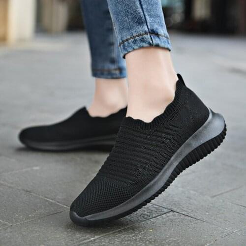 Womens Walking Shoes Slip on Sneaker Socks Platform Nurse Mesh Breathable Lightweight Shoes