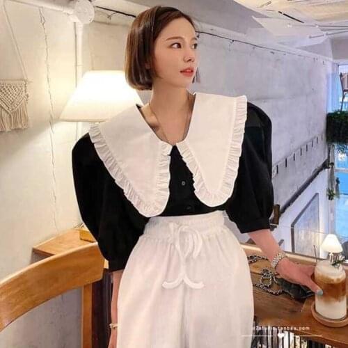 Color Patchwork spring and autumn crop top women V Neck Pullover holiday Casual tank top Full Sleeves Loose Fit croppe