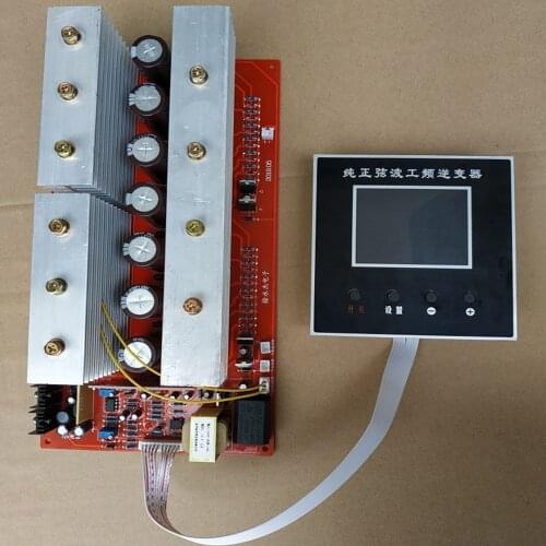 LCD display power frequency inverter PCB main board 12v to 48v universal English version 24 tube board