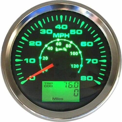 1pc 0-80MPH GPS Speed Odometer Trip Gauge Cog 85mm 0-120KM/H Lcd GPS Speedometer Mileometer for Car Boat Truck 8 Kinds Backlight