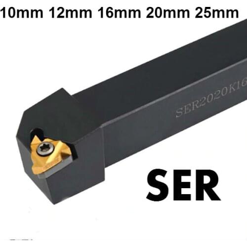 1PCS SER1010H11 SER1212H11 SER1212H16 SER1616H16 SER2020K16 SER2525M16 SEL1616H16 SEL1212H16 CNC External thread Turning tool