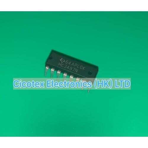 10pcs/lot MC3487N DIP16 MC3487 N QUADRUPLE DIFFERENTIAL LINE DRIVER IC DRIVER 4/0 16DIP MC 3487N 3487