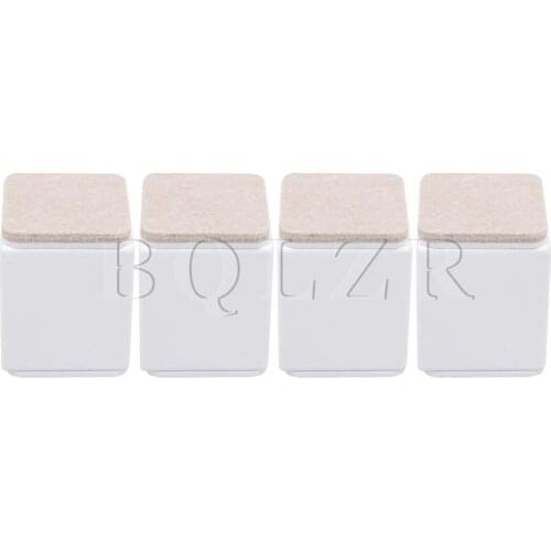 BQLZR 4pcs 40x40x53mm Carbon Steel White Furniture Legs Lifter for Sofa Bed
