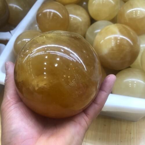 100mm atmosphere, natural calcite crystal ball treatment