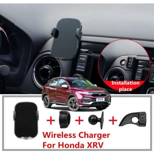 Wireless Charger 360 Rotate Air Vent Mount Car Mobile Phone Holder Stand For Honda XRV GPS Mount Support For iPhone 11 HUAWEI