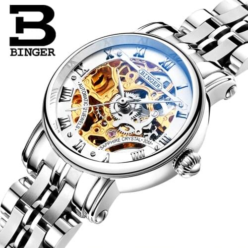 BINGER Women's Skeleton Watch