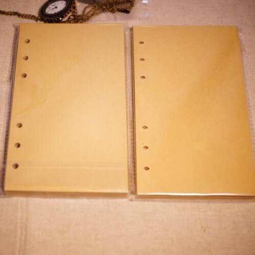 Standard A6 size sketch notebook inside 60 page paper kraft have 6 holes on paper fit notebook for losse leaf leather notebook