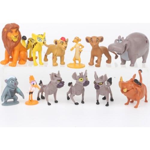 Disney 12pcs/Set The Lion King Simba Nala Timon Model Figure PVC Action Figures Classic Toys Best Christmas Gifts