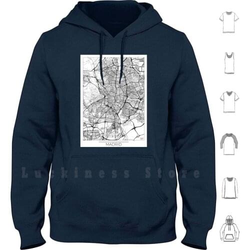 Map Minimal Hoodie Long Sleeve Map Modern Minimal Vintage Home Dirty Minimalist Travel Urban Maps Street Geek