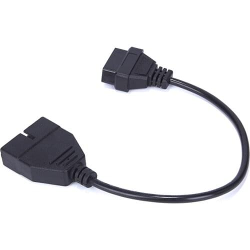 40cm OBD II OBD2 16 Pin Male to Female Extension Cable Car Diagnostic Extender Cord Adapter 12 Pin to OBD2 16Pin Connector