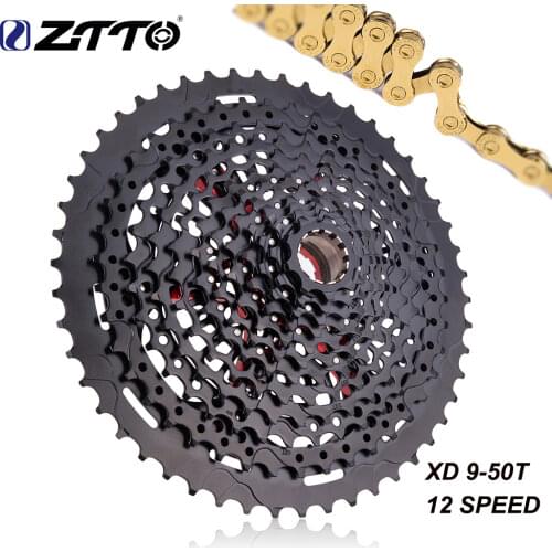 ZTTO MTB 12S 9-50T Cassette 12Speed XD Cassette Black 532g 556% RANGE 12s 9-50t L Cassette 12s Cassette 12v Freewheel Sprocket