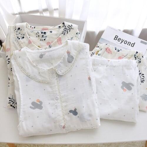 Fdfklak Spring Summer New Print Maternity Clothes Pregnancy Cotton Sleepwear Pajama Set For Women Long Sleeve Pijama Maternal