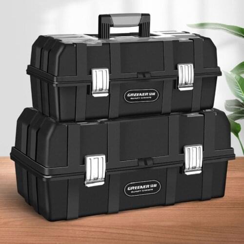 Tools Box Professional Three-layer Folding Toolbox Storage Complete Waterproof Suitcase Plastic Empty PP Material Glossy No Odor