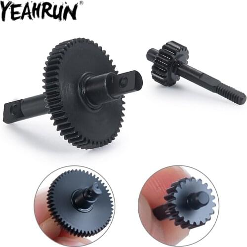 YEAHRUN 51T/19T Gearbox Gear Reinforced Steel Transmission Box Internal Gears 0.3 for 1/24 RC Crawler Car Axial SCX24 90081 Part