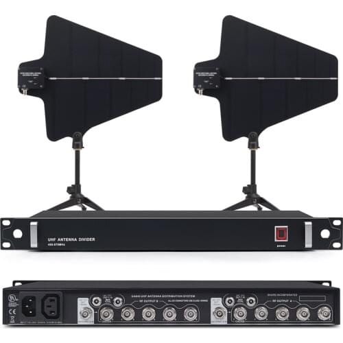 Best UA845 Active Antenna Splitter Collector 470-952MHz UHF Wireless System Antenna Power Distribution Amp Wireless Microfon