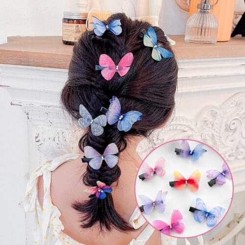 Fashion Butterfly Hairpins Hair Clips for Girls Cute Barrettes Hairclip Kid Baby Hair Pins Hairgrips Headwear Hair Accessories