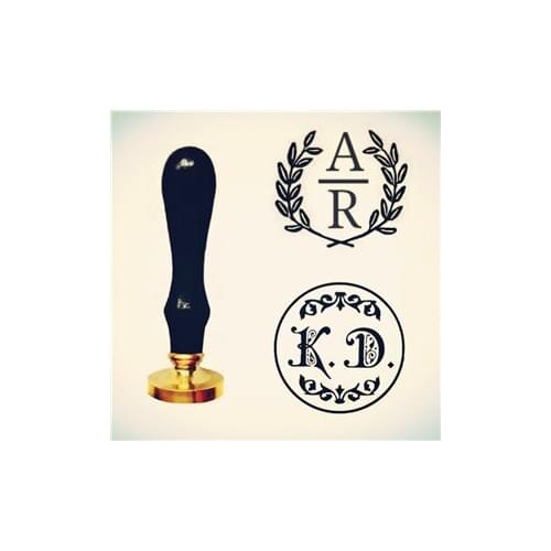 Customize double letter logo Personalized two initials custom seal wax sealing stamp wedding Invitation Retro antique stamp