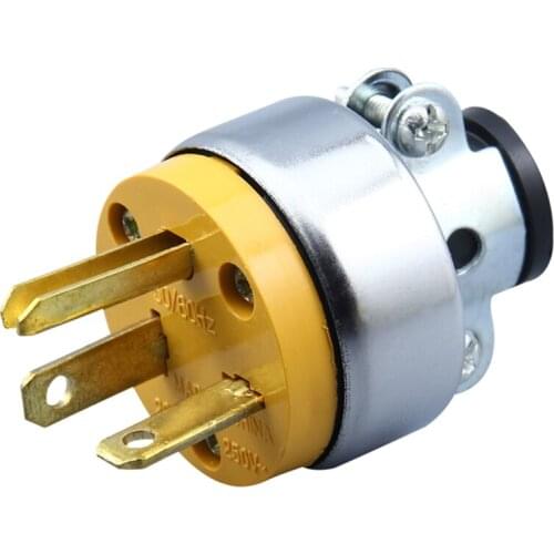 New Supply 6-20P 250V 20A 3 Pole NEMA US Detachable Industry Power Converter Plug Inline Wire Connector For Southeast Asia