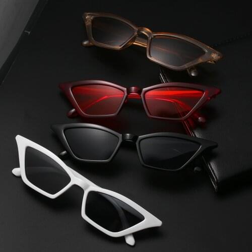 1PC Fashion Women Vintage Cat Eye Sunglasses Small Frame UV400 Sun Shades Glasses Street Eyewear Luxury Trending Sunglasses
