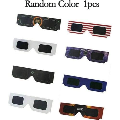 White Framed Paper Solar Eclipse Glasses Annular Eclipse Glasses Total Solar Eclipse Glasses