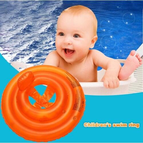 Orange Stylish Double-layer Baby Floating Seat Circle Toys Practical Swimming Circle Comfortable for Indoor