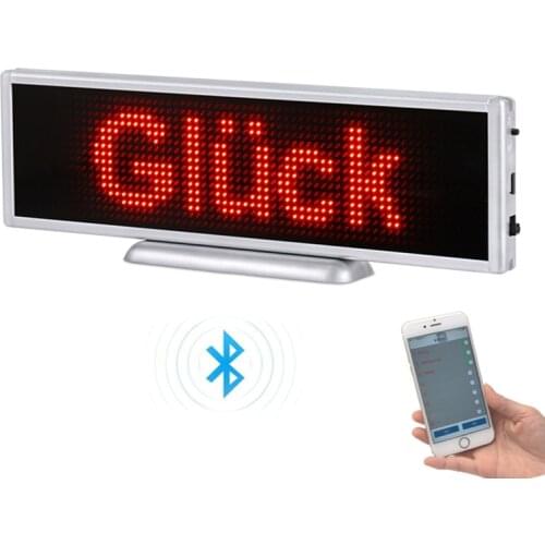 P3 SMD Bluetooth Programmable LED display sign APP control 5V USB Cable Rechargeable for store Desktop Advertising