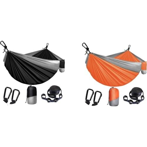 2 Person Portable Camping Hammock for Outdoors,with Tree Straps Carabiners,for Backpacking Hiking Garden