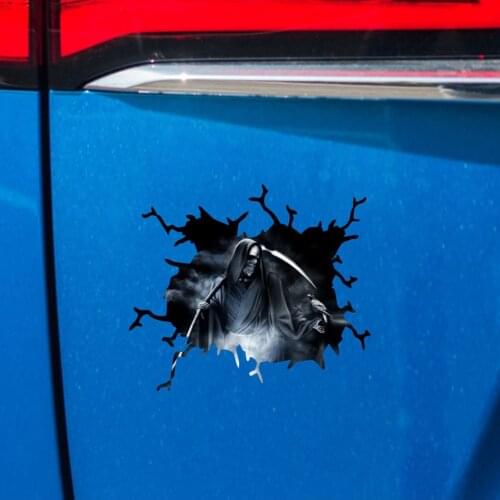 PET Christmas Halloween Sticker Personalized Scary Ghost Head Car Window Reversing Sticker Glass Car Body Decoration