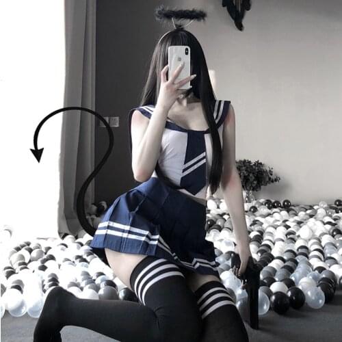 Sexy Lingerie Students Maid Costumes Women Cosplay School Girl Uniform Ladies Pajamas Babydoll Dress Miniskirt Outfit Live Show