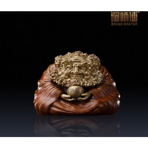 Damour Statue May All Your Wishes Come True Home Decoration Religious Buddhism Brass Copper Figurine Business Gift