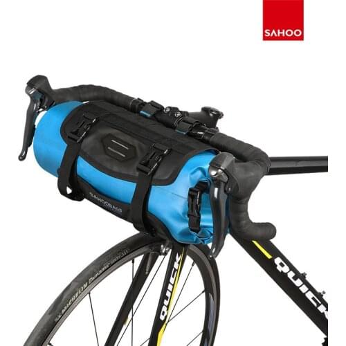 Sahoo 111369-SA Waterproof 3-7L Roll-Top Adjust MTB Road Bicycle Handlebar Bag Cycling Front Frame Detachable Pannier Dry Pack