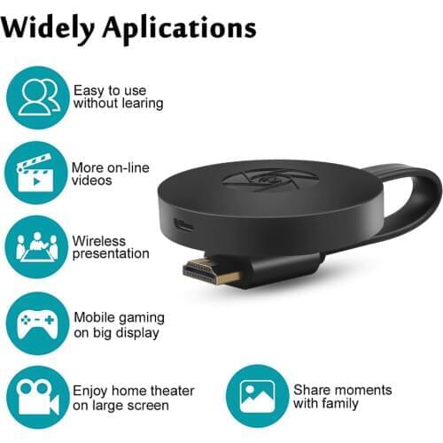 Kebidu 1080P G2 TV Stick WiFi Display Dongle Receiver HDMI-compatible For IOS for Miracast for Anycast For Iphone PC PK M2 Plus