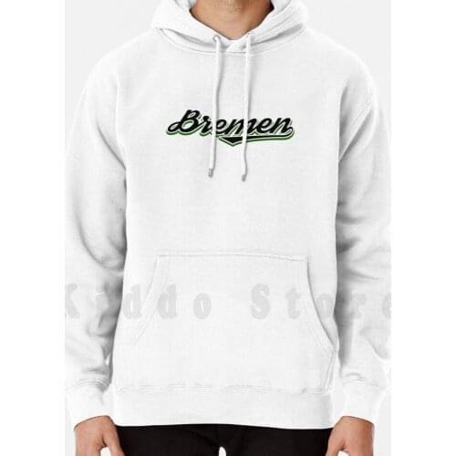 Vintage City Germany Hoodies Long Sleeve Werder Soccer Weser Stadion Fans Green White Fanshirt Fanartikel Northern