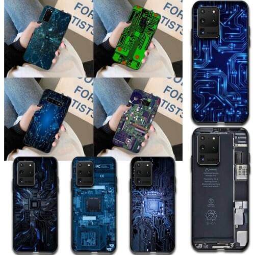 PENGHUWAN Magical circuit board Soft Silicone TPU Phone Cover for Samsung S20 plus Ultra S6 S7 edge S8 S9 plus S10 5G