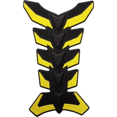 Yellow 3D Rubber Motorcycle Modified Fuel Gas Tank Pad Protector Decal Sticker