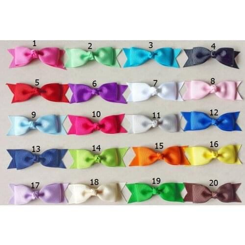 40pcs girl 3inch grosgrain ribbon hair bows Clip hairbow Boutique bow headwear hair accessories WITHOUT CLIP HT2121